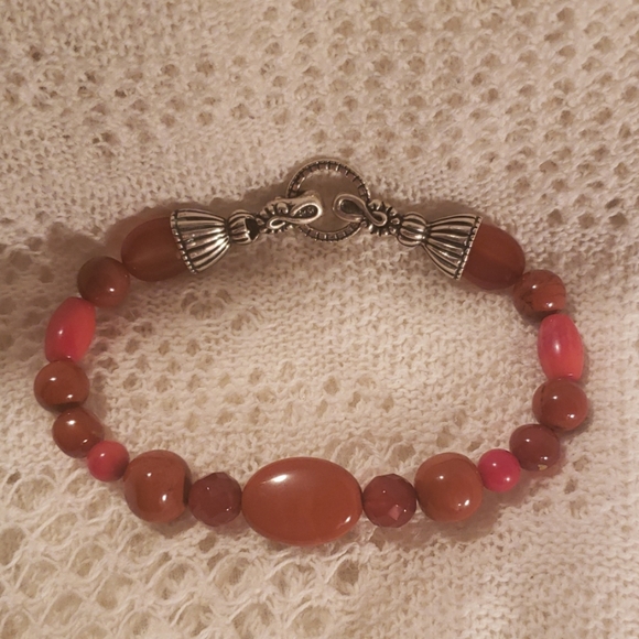 Glass beaded vintage bracelet - Picture 1 of 3